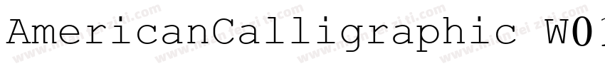 AmericanCalligraphic W01 Rg字体转换